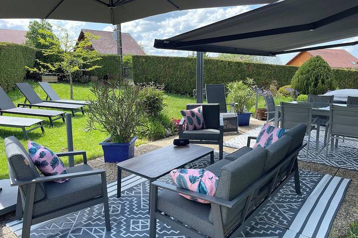 Gîte pour 4 personnes, avec jacuzzi et jardin à Plaimbois-du-Miroir