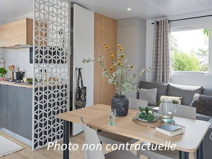 Camping L'Escapade - Mobilheim 4 personen - Grand Large 30m² (2 Zimmer) + Terrasse in Cahagnolles, Bayeux und Umgebung