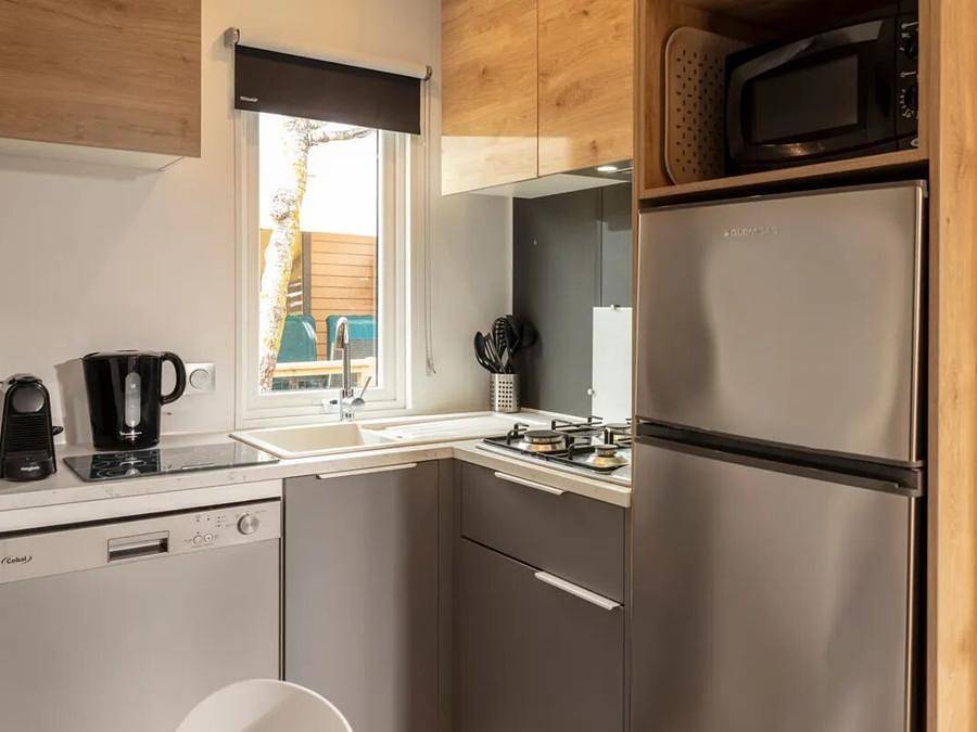 Camping Verdon Parc - Mobilhome 6 personas - Premium Deluxe Salón de 3 habitaciones in Gréoux-les-Bains, Parc naturel régional du Verdon