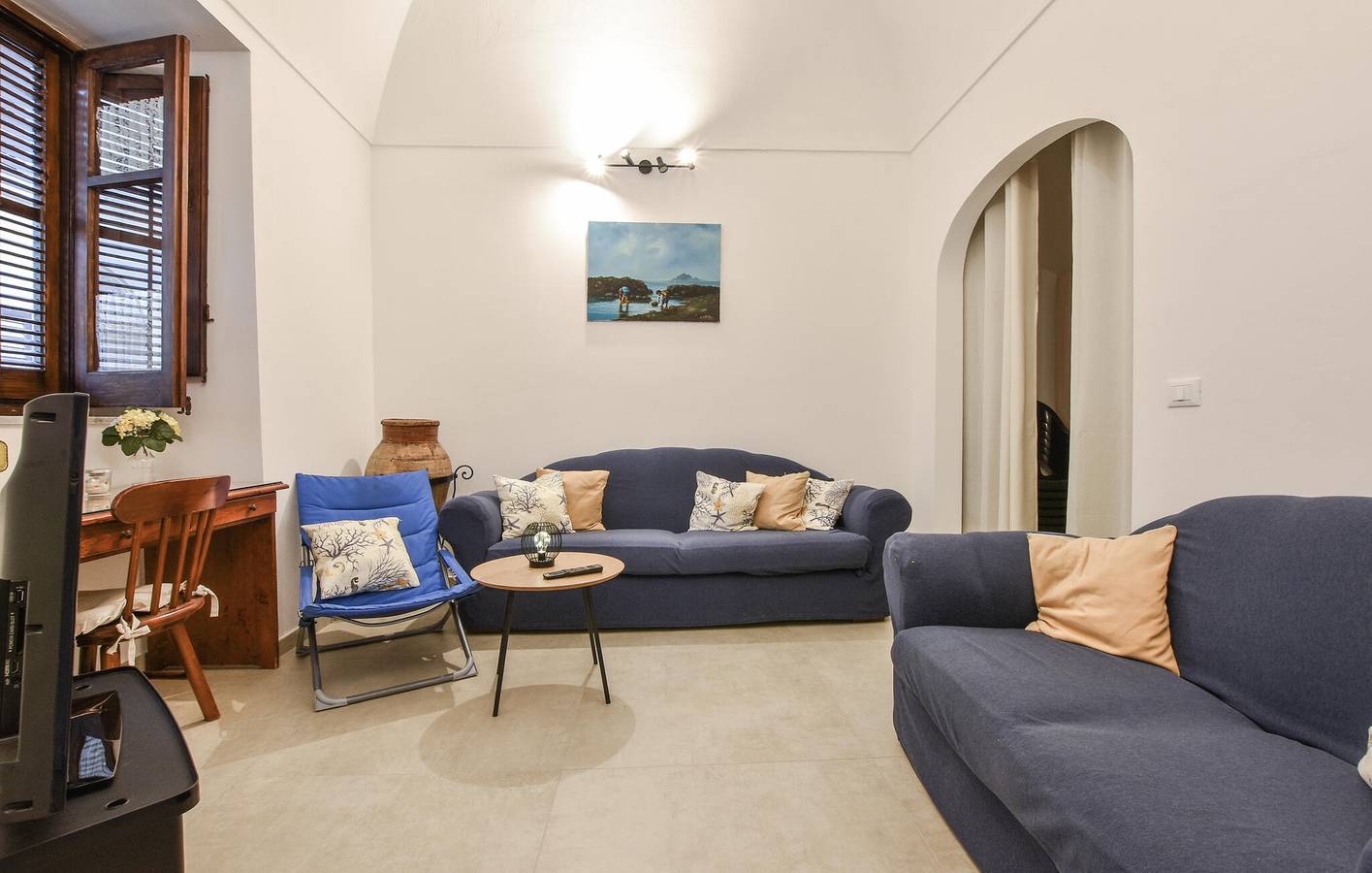 Rückzugsort mit Meerblick, Parkplatz, Terrasse und WiFi in Trappeto, Palermo Provinz