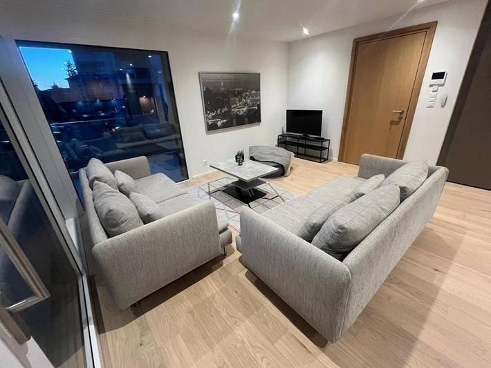 Gîte pour 5 personnes, avec Balcon et Terrasse ainsi que Jardin et Vue sur le lac à Pully