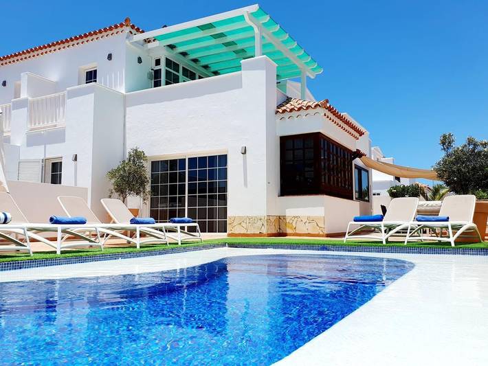 Maison de vacances pour 6 personnes, avec Balcon et Vue sur l’océan ainsi que Terrasse et Jardin à Playa de la Enramada