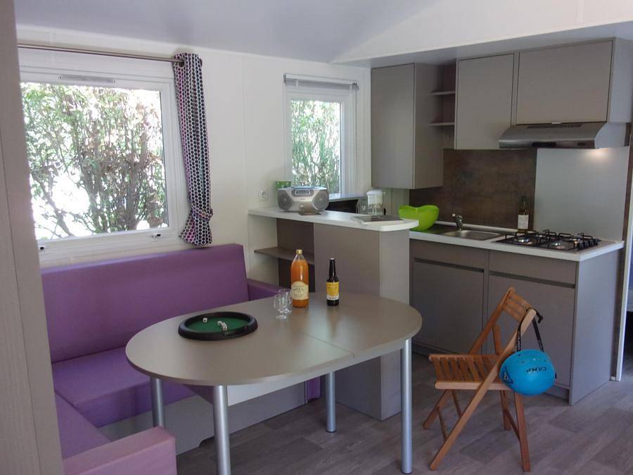 Camping La Fontaine D'annibal - Mobilhome 6 personas - Casa móvil de 3 dormitorios (48 m²) in Buis-les-Baronnies, Región de Nyons