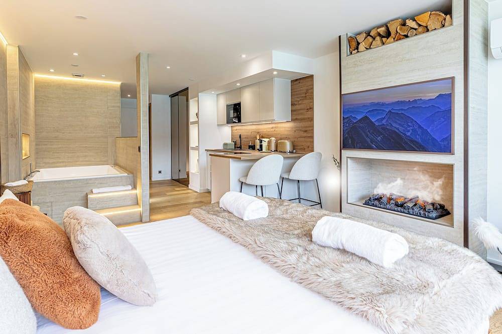 Apartamento entero, Le Rivage Alpin - vue lac et spa in Tresserve, Chambéry region