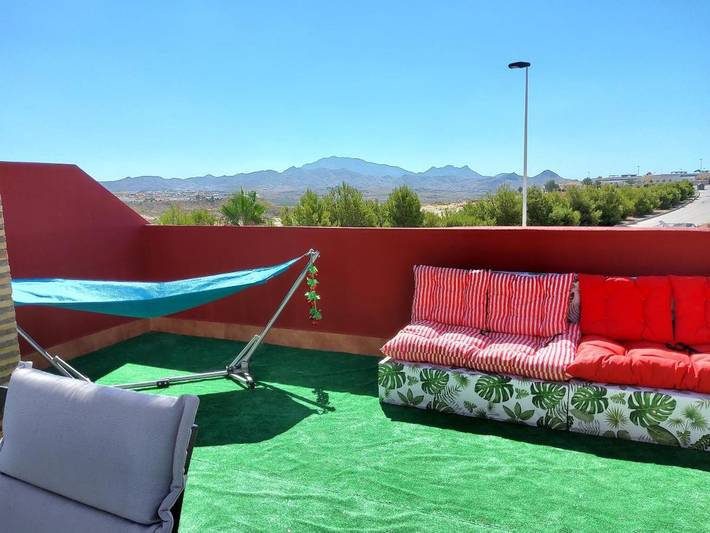 Location de vacances pour 6 personnes, avec piscine ainsi que vue et jardin, animaux acceptés dans Camposol - 2