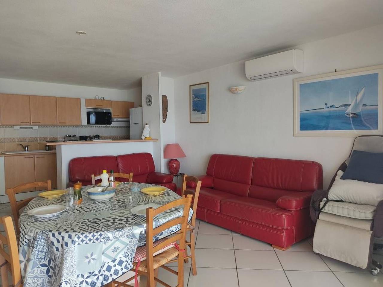 T4 Villa in Gruissan mit Meerblick, Klimaanlage, 80m2, Strand 50m, 6 Pers. in Gruissan (Ville), Gruissan