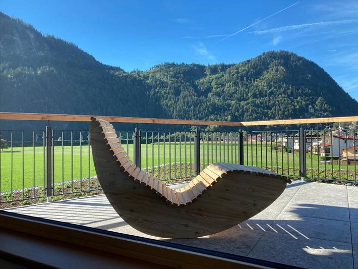 Ferienwohnung für 6 Personen, mit Garten und Sauna sowie Ausblick in Radfeld