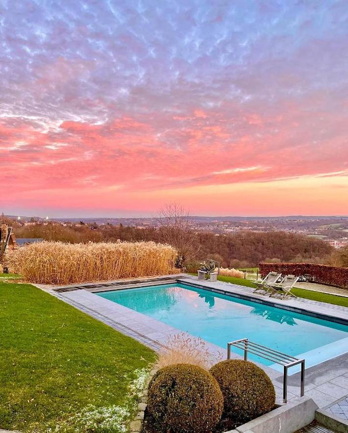 Cottage pour 2 personnes, avec sauna et vue ainsi que piscine et jardin à Pepinster