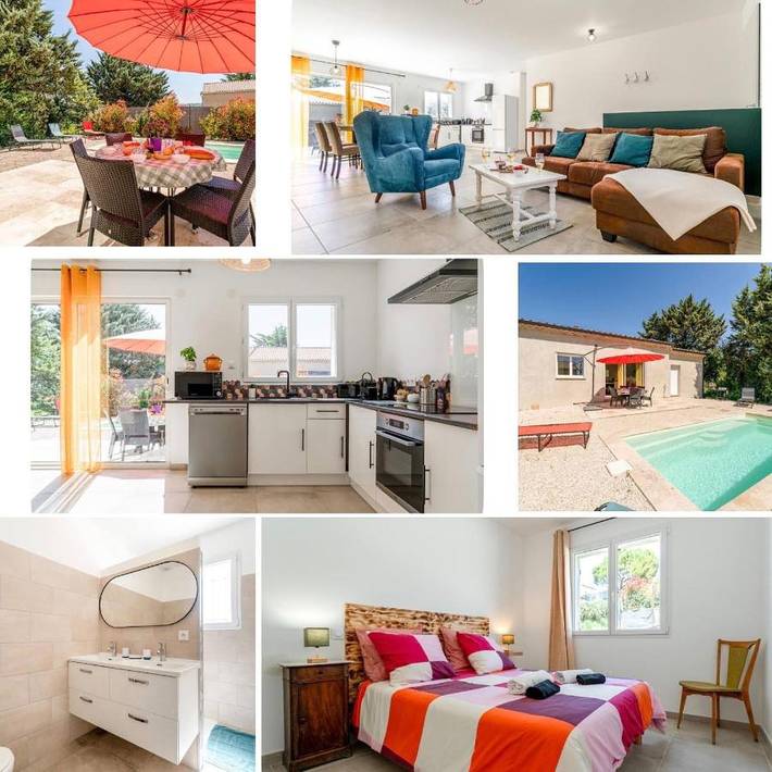 Location de vacances pour 6 personnes, avec vue ainsi que piscine et jardin à Mormoiron - 2