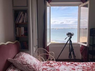 Chambre d’hôte pour 2 personnes, avec jardin ainsi que vue et terrasse à Larmor-Plage