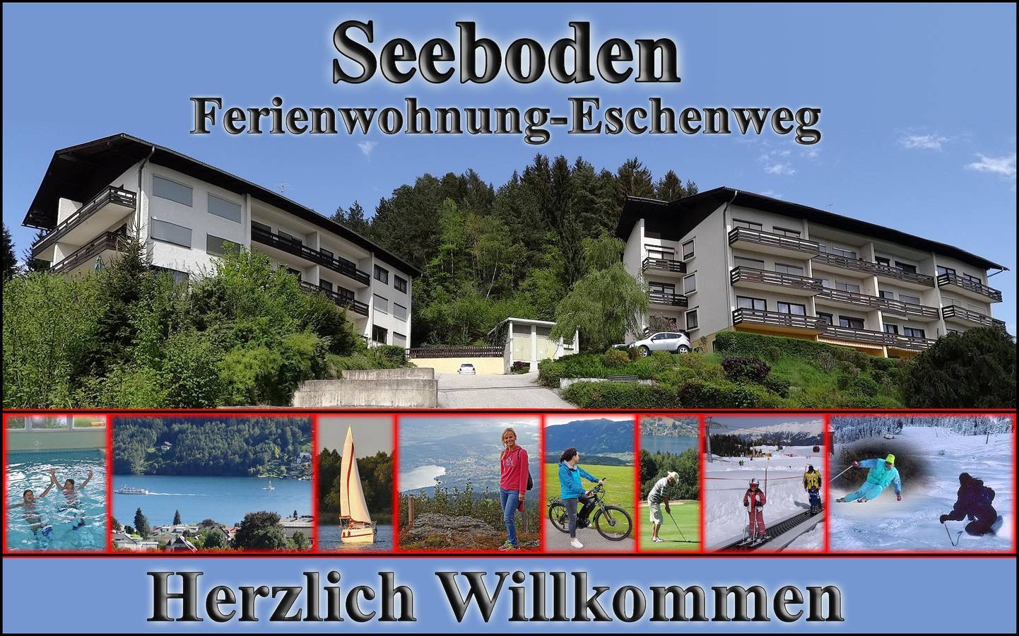 Ganze Ferienwohnung, Appartement/Fewo, Balkon, Pool, Seeblick in Seeboden, Oberkärnten