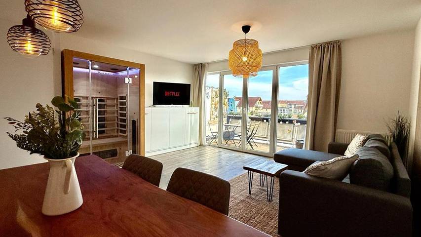 Ferienwohnung für 6 Personen, mit Balkon und Sauna