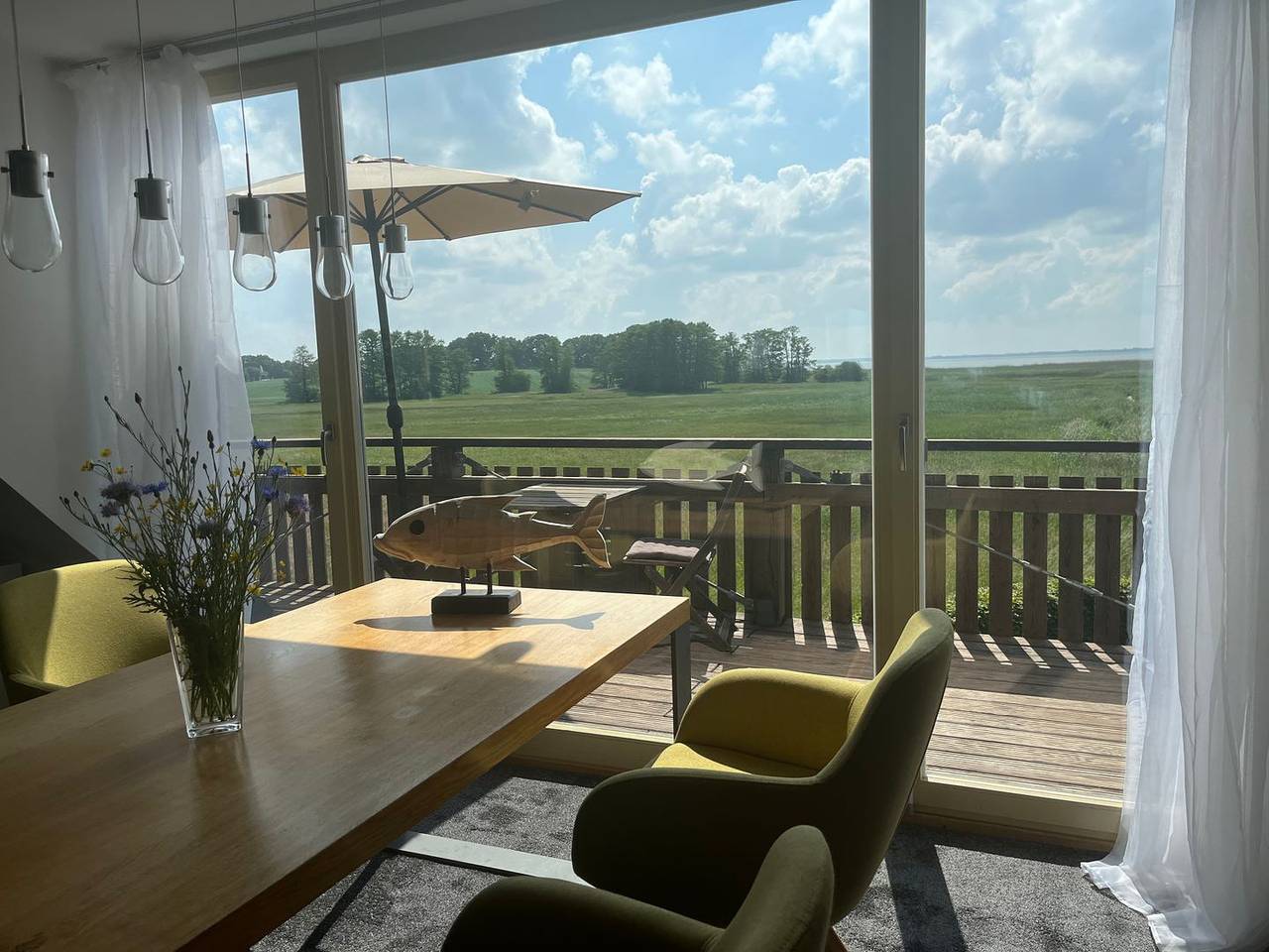 Ganze Wohnung, Ferienwohnung Fischerblick mit Seeblick, Balkon und Platz für 6 Gäste in Ückeritz, Bernsteinbäder