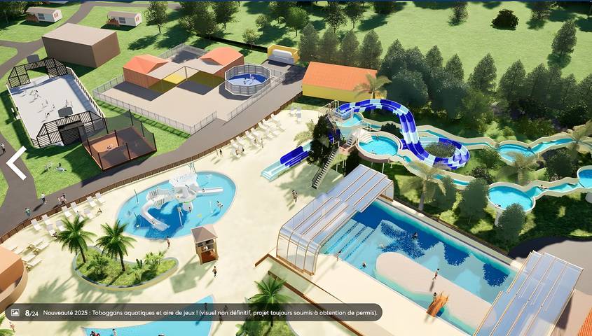 Mobil home pour 6 personnes, avec jardin et bassin pour enfant à Aureilhan - 3