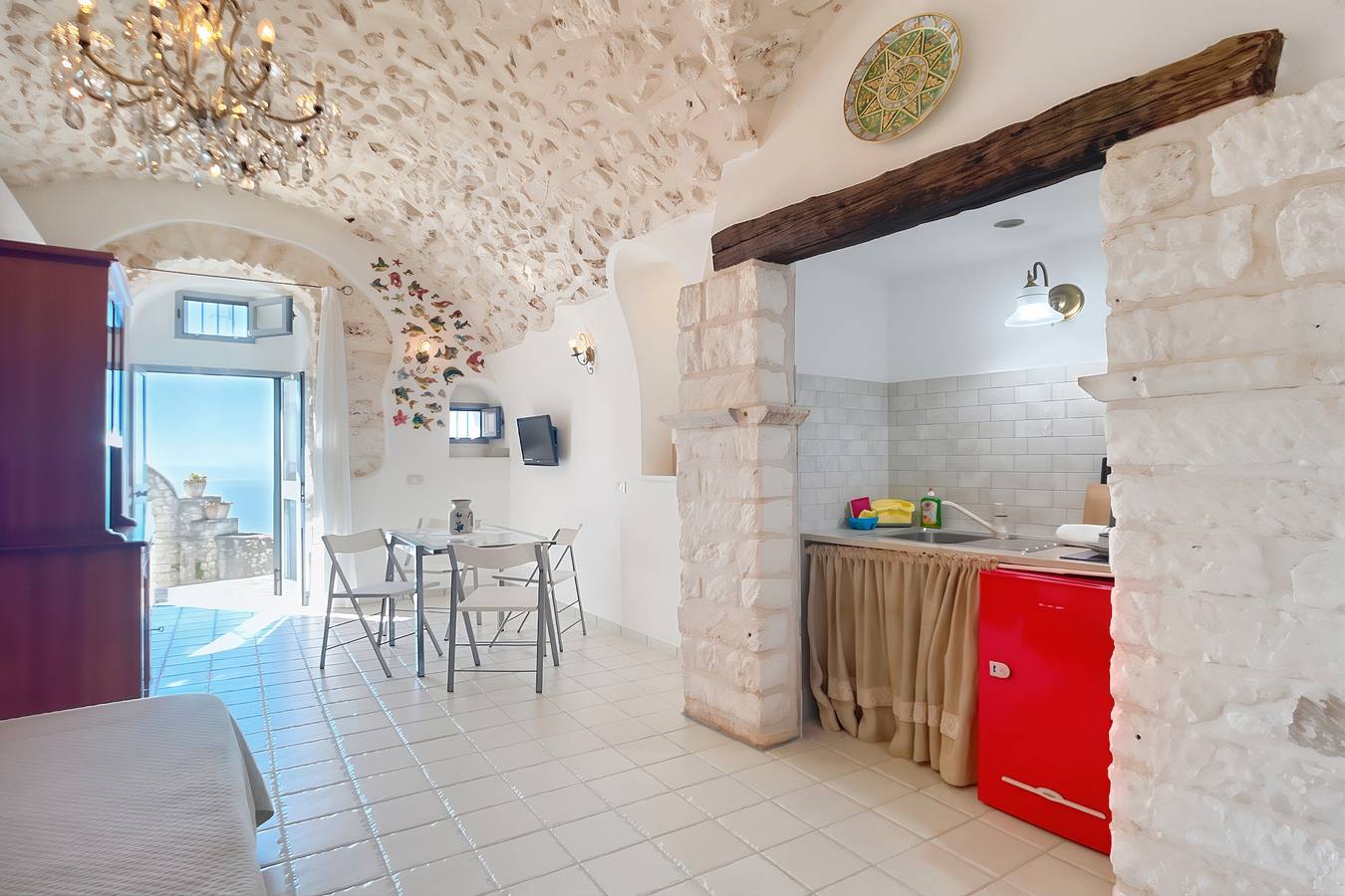 Studio entier, Studio 'Al Torrione 2' avec vue sur mer et climatisation in Monte Sant'Angelo, Gargano