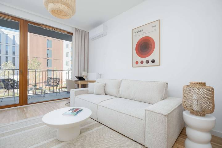 Apartament wakacyjny dla 4 osób, z balkon, Dla rodziny w Wilanów