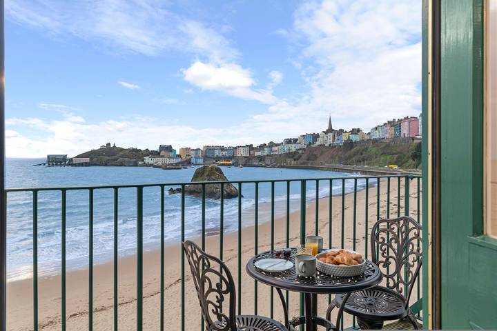 Appartement de vacances pour 4 personnes, avec Balcon et Vue sur l’océan à Tenby