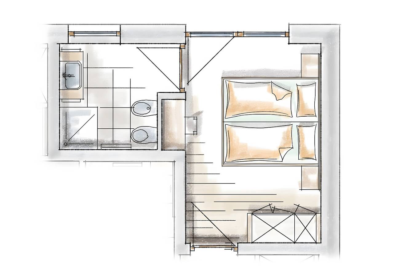 Room 'Altmessnerhof Wiesenklee Zimmer' with Mountain View, Shared Terrace and Wi-Fi in Villgratener Berge, Dobbiaco