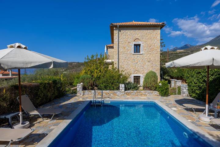 Villa for 7 people, with Balcony and Terrace as well as Garden in Stoupa