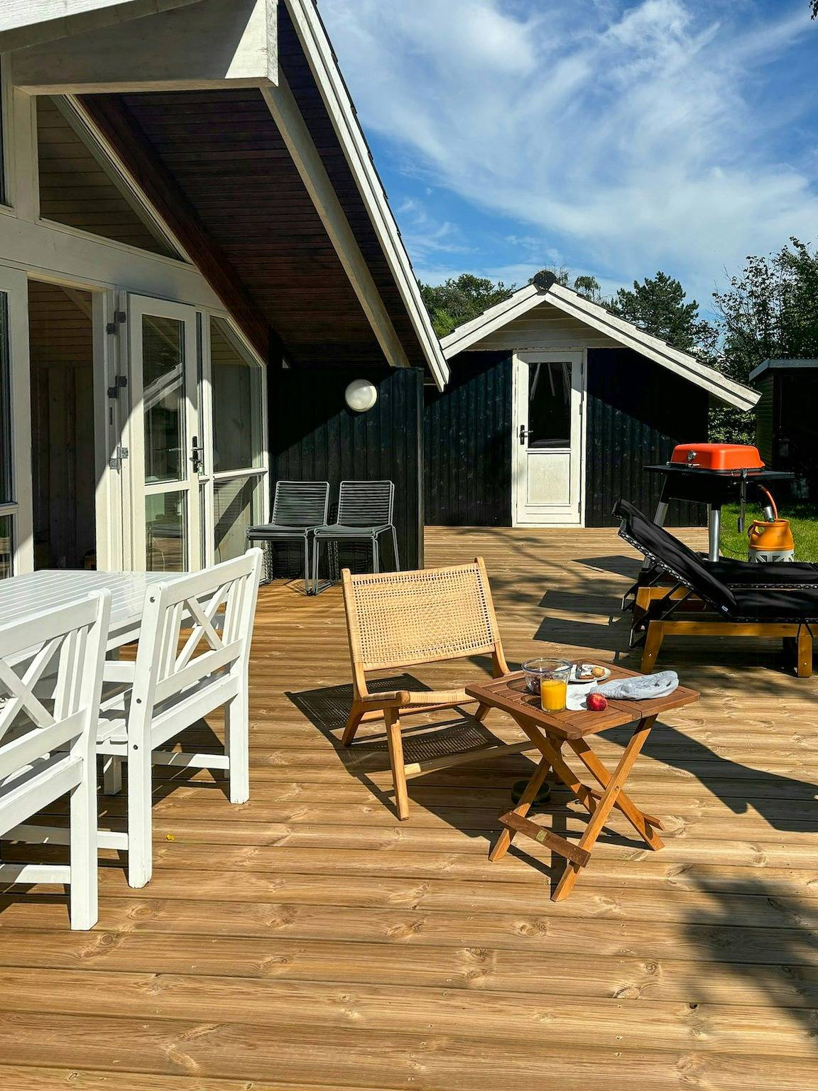 Houten huis met tuin op het zuiden aan het strand van Reersø in Gørlev, Kalundborg en omgeving