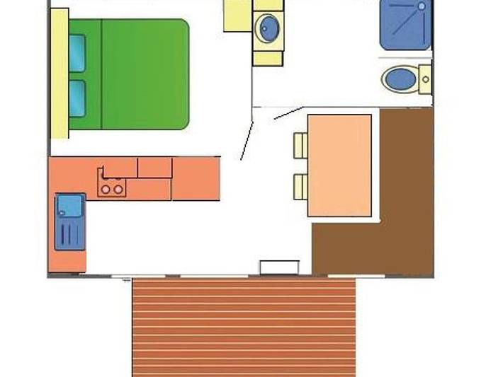 Camping L'Escapade - Mobilheim 2 personen - Bali in Cahagnolles, Bayeux und Umgebung