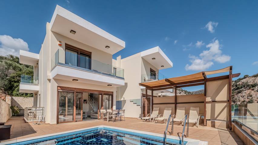 Villa für 6 Personen, mit Pool und Meerblick sowie Balkon auf Kreta - 2
