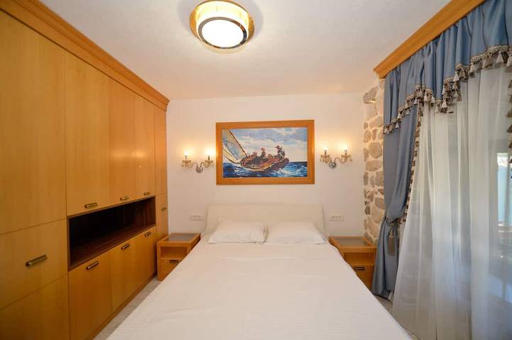 Waterfront Stone Home with Private Terrace & Direct Sea Access in Muo, Bay of Kotor
