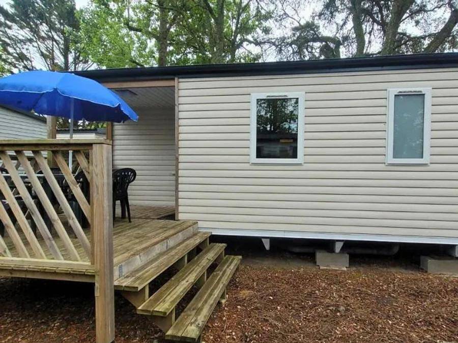 Camping Lou Pignada - Mobilhome 6 personas - Mobil Home Aqua 2ch 4/6pers Terraza Semicubierta Tv in Messanges, Côte d’Argent