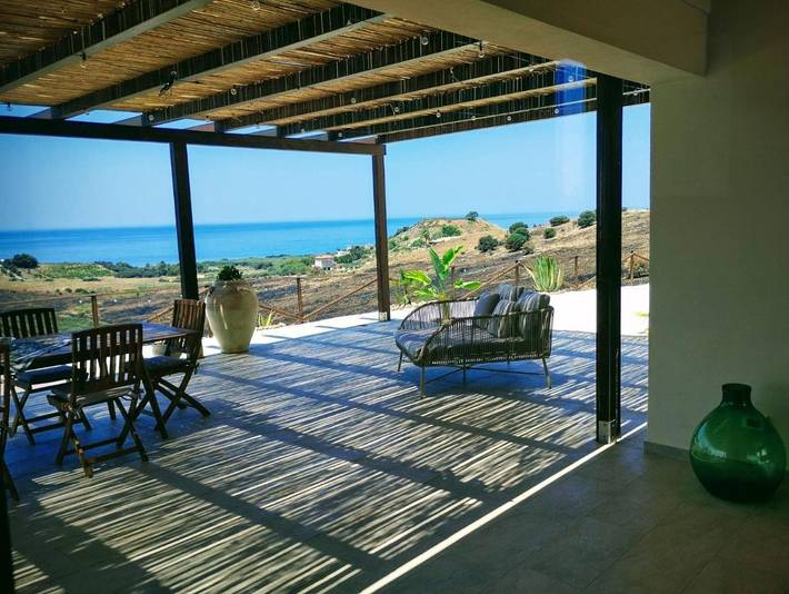 Villa per 6 persone, con panorama e terrazza in Ribera