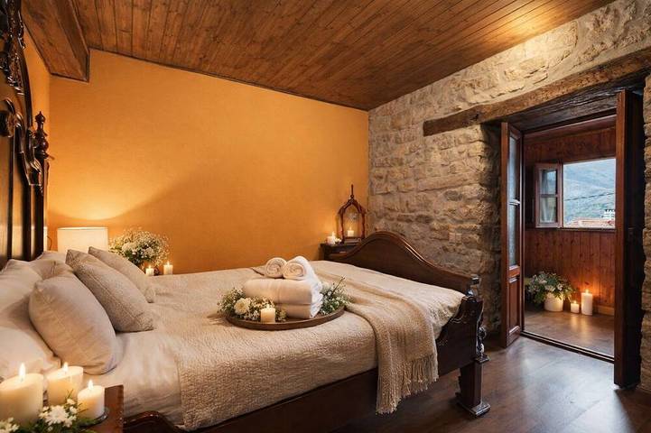 Congosta, romantic cottage with private jacuzzi in the mountains in Páramo / Parmu, Teverga