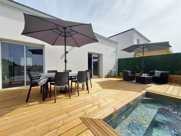 Gîte pour 2 personnes, avec Jacuzzi et Terrasse ainsi que Jardin et Piscine à Marzan - 3