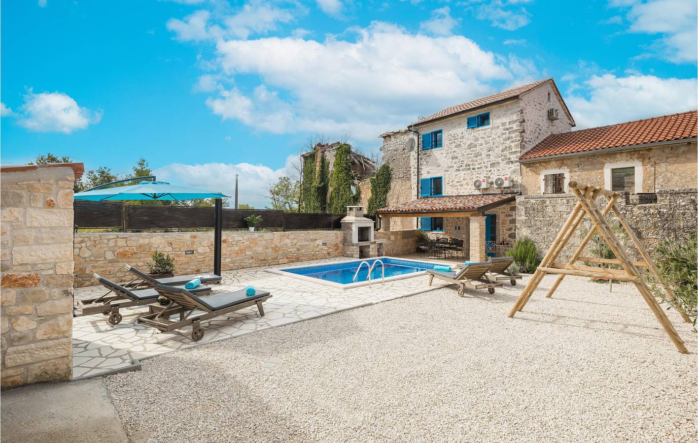 Gemütliche 1-Zimmer-Wohnung mit Pool, WLAN und Parkplatz in Anzici in Općina Višnjan, Zentralistrien