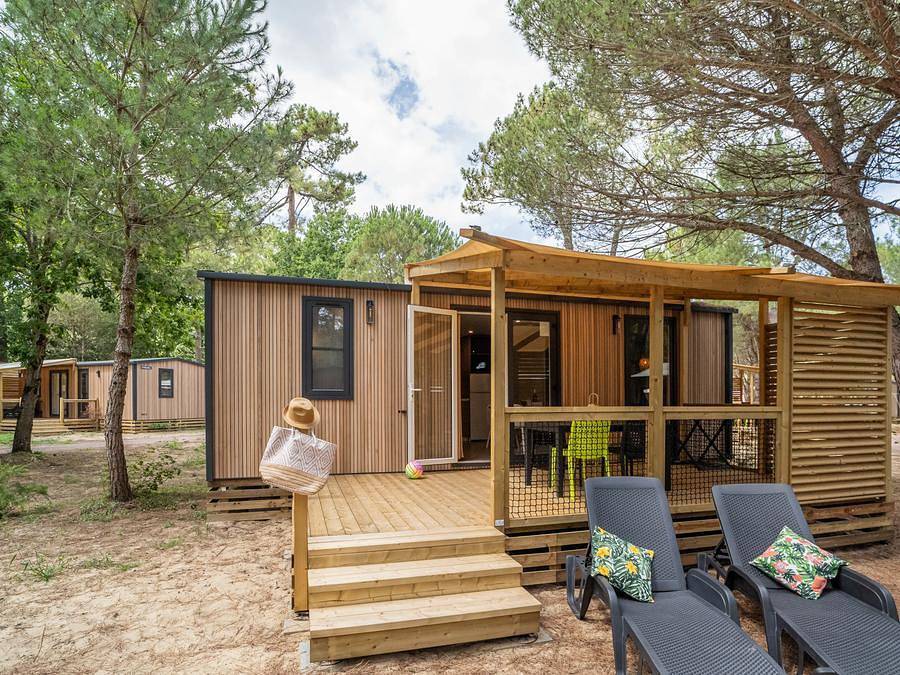 Camping Les Couleurs de la Coubre  - Mobilhome 4 personas - Cottage 4 Paces 2 Dormitorios Tv Lv Ventilador Iris in La Tremblade, Côte de Beauté