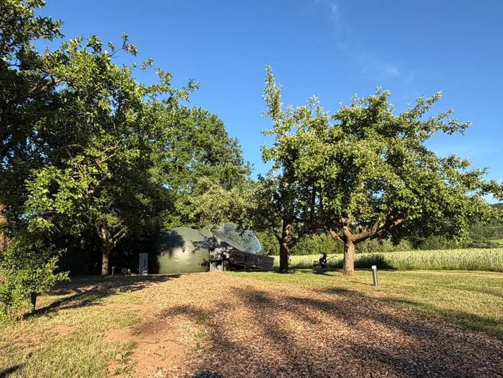 Zelt für 2 Personen, mit Terrasse und Garten sowie Pool und Ausblick in Franken - 4