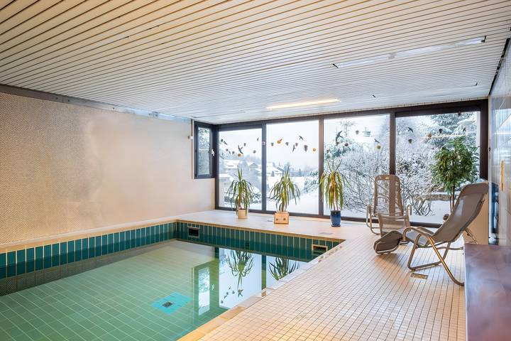 Entire studio, Studio 'Black Forest View App 2 with Pool' with Mountain View, Private Terrace and Wi-Fi in Schönwald im Schwarzwald, Southern Black Forest
