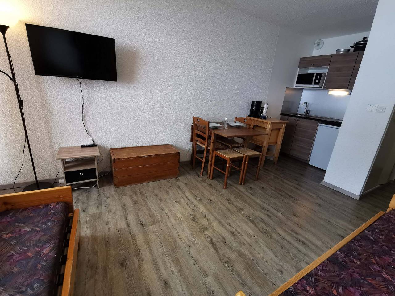 Studio entier, Studio cosy au pied des pistes avec balcon, Tv et casier à ski in Prapoutel, Les Adrets