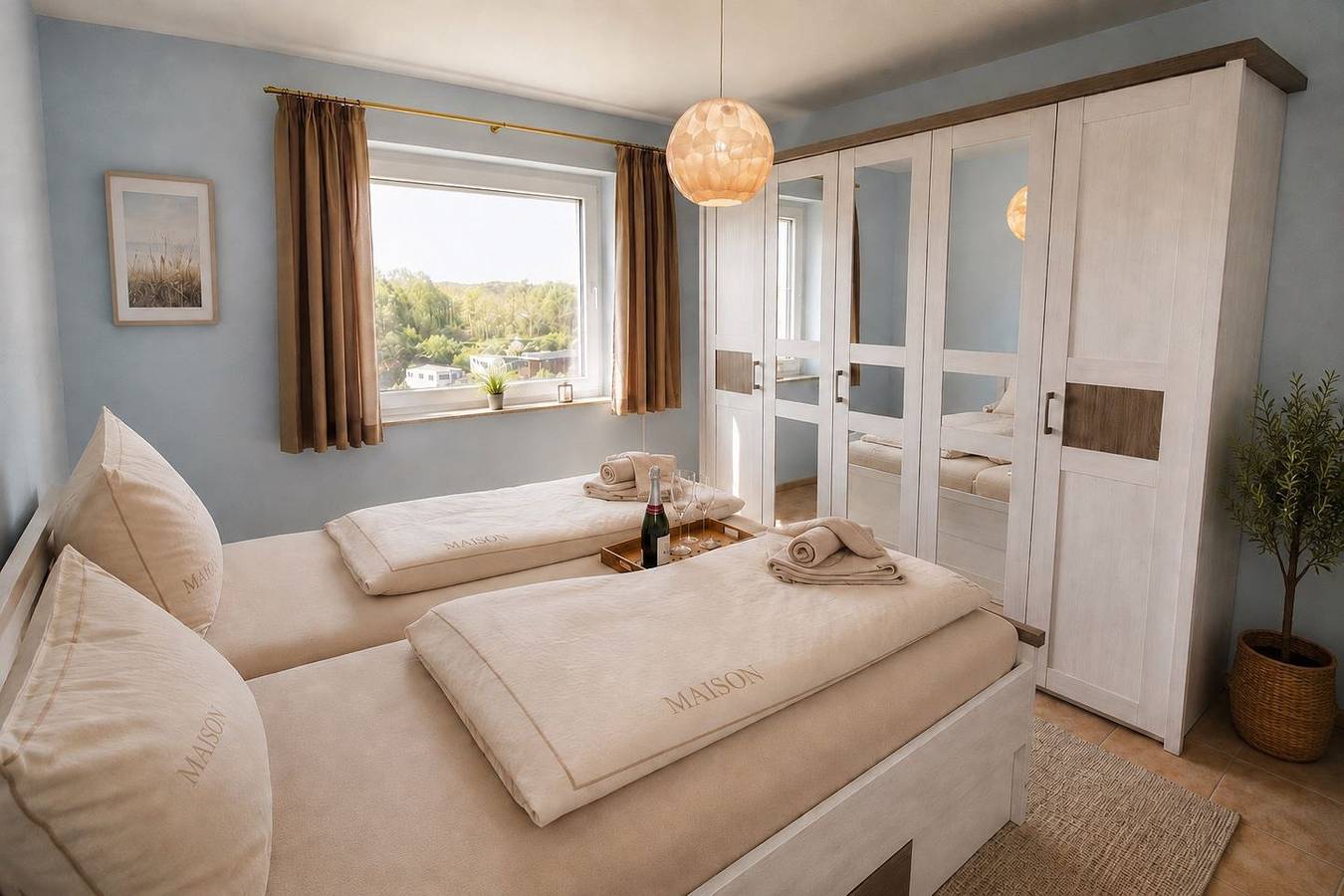 Appartement entier, Ferienwohnung Duhnen strandnah – Weitblick mit Sauna und inkl. Saison Strandkorb in Duhnen, Cuxhaven