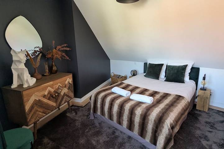 Ferienhaus-Familie-Gartenblick-Ensuite mit Dusche in Vernon (Normandie), Évreux und Umgebung
