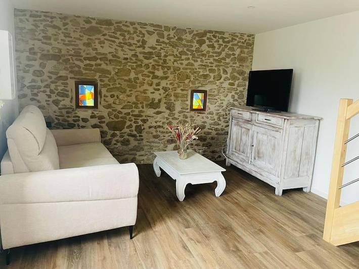 Appartement de vacances pour 4 personnes, avec jardin ainsi que vue et terrasse