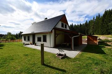 Ferienhaus für 16 Personen, mit Ausblick und Garten, mit Haustier im Böhmerwald