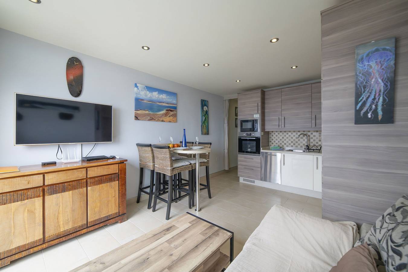 Ganze Wohnung, Ferienwohnung für 2 Personen mit Meerblick in Puerto del Carmen, Tías