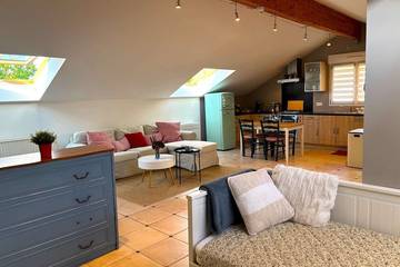 Gîte pour 4 personnes, avec jardin, animaux acceptés à Vœgtlinshoffen