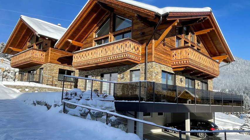 Chalet für 8 Personen, mit Balkon und Garten sowie Sauna in Forstau