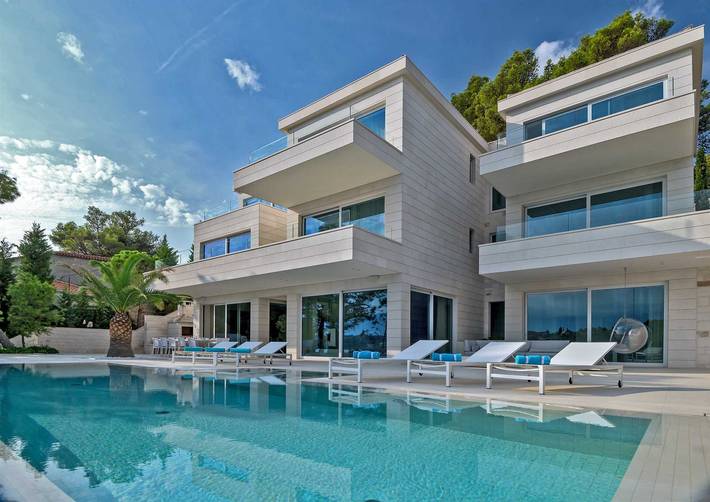 Villa Seven Sins mit Pool am Strand in Selca, Brac