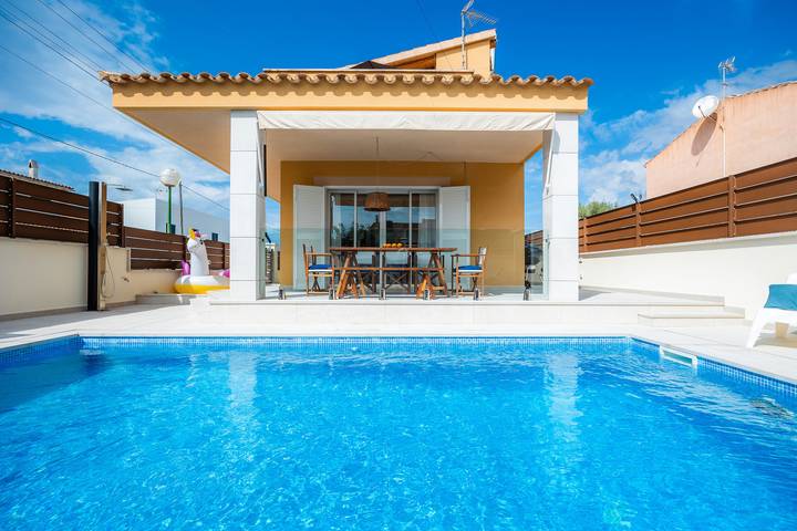 Apartamento para 8 personas, con jardín en Sa Ràpita