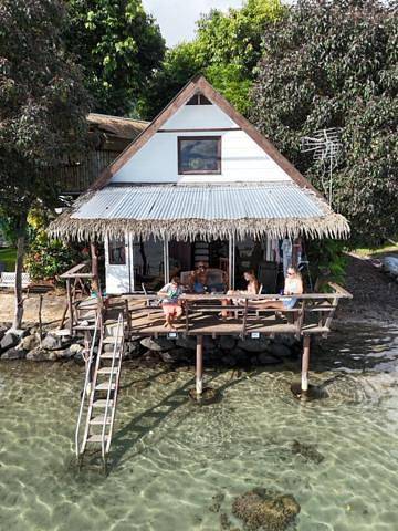 Bangalo para 2 pessoas, com jardim e vista em Tahiti