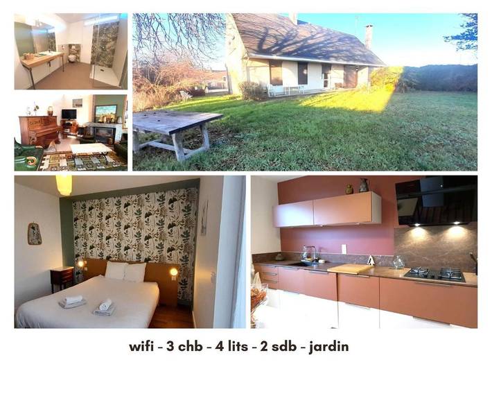Location de vacances pour 7 personnes, avec terrasse et jardin à Levroux