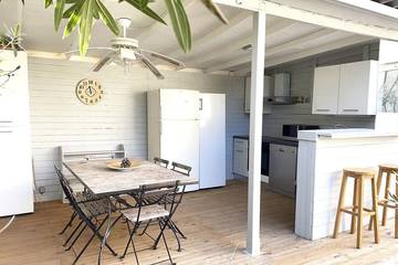 Location de vacances pour 9 personnes, avec balcon et jardin dans La Capte