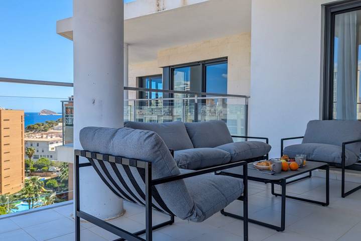 Apartamento para 3 personas, con vistas al mar además de balcón/terraza y balcón en La Cala de Finestrat