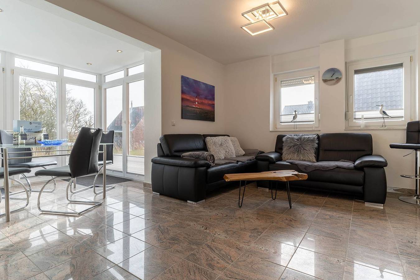 Ganze Wohnung, Hochwertige 3-Zimmer Erdgeschoßwohnung direkt am Deich mit Terrasse für 4 Pers. in St. Peter-Ording, Eiderstedt